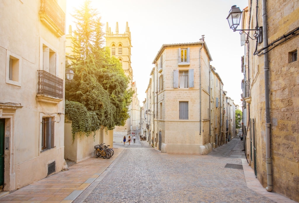 la vieille ville de Montpellier
